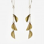 Gold Leaf Dangling Earrings