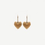 Wood Heart Earrings