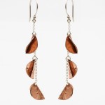 Copper Leaf Dangling Earrings