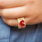 Red Heart Wood ring