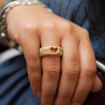 Wood ring with Heart cut-out