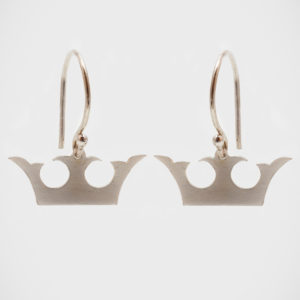 Silver Crown Earrings
