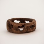 Dark Wood ring with Heart cut-outs