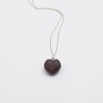 Dark wood Heart Pendant