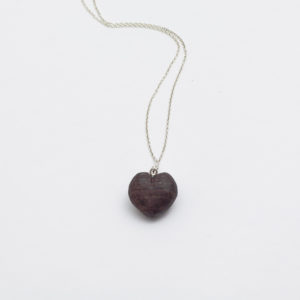 Dark wood Heart Pendant