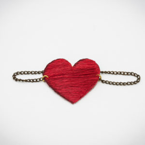 Red Heart Leather Bracelet
